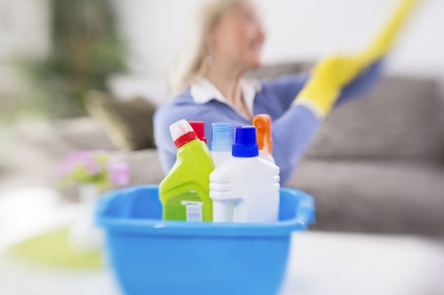 Clean kitchen and bathroom details during a Putney move in clean